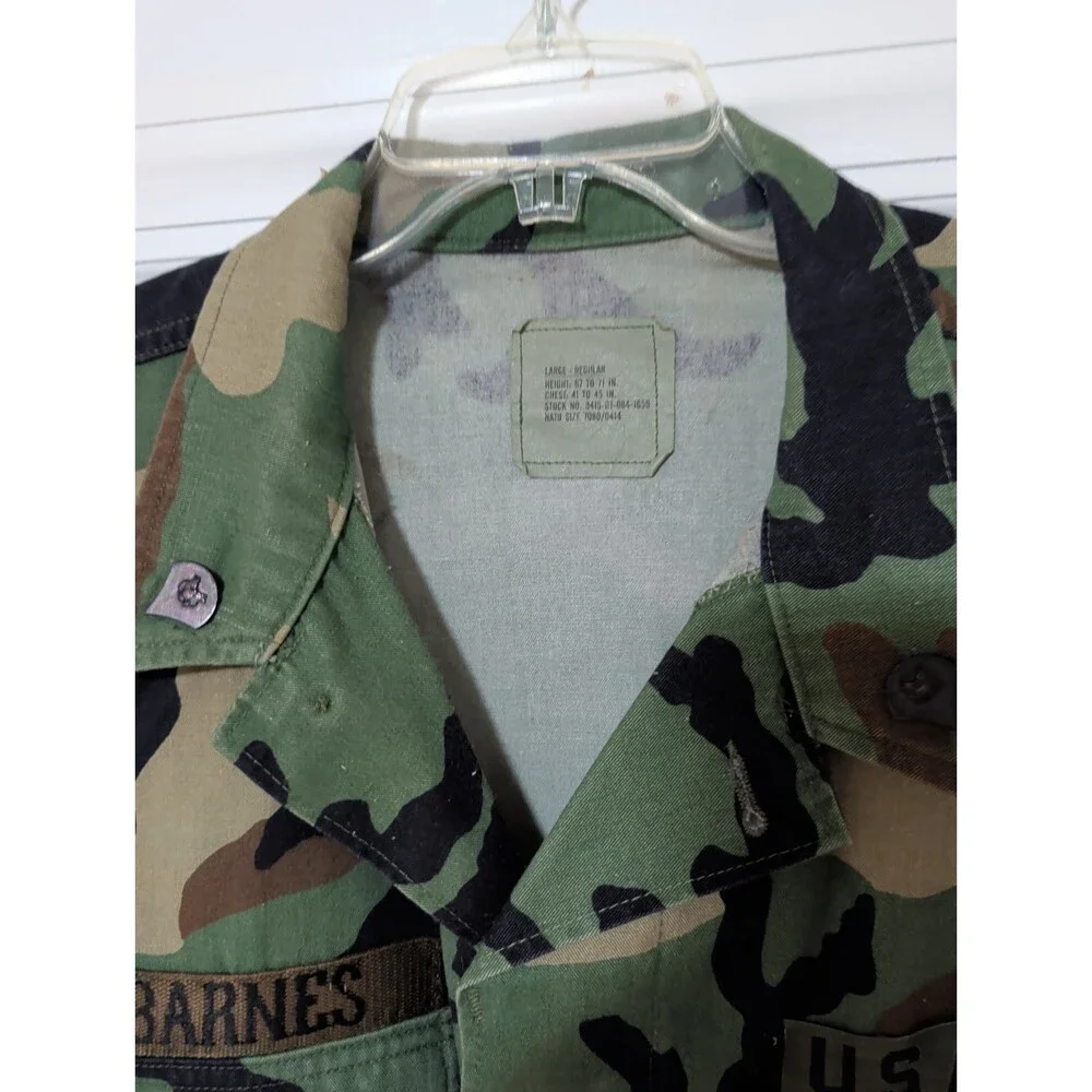 Vintage-inspired U.S. Army camouflage field jacket, Size Large